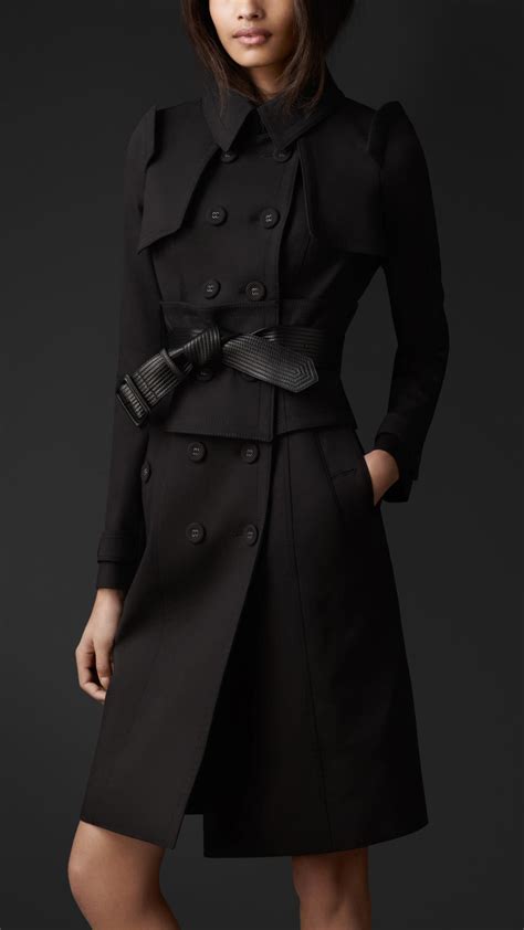 burberry prosum black belted trench made in italy|Burberry Coats and Jackets for Women .